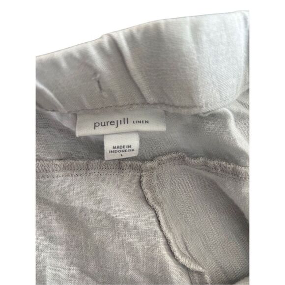 J. Jill Pure 100% linen  cropped pants size L - Picture 6 of 8